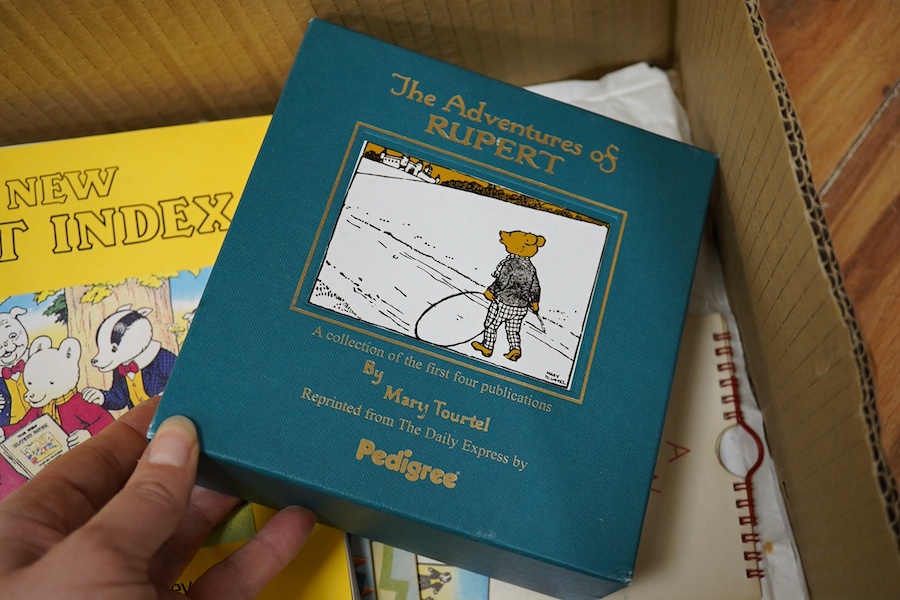 Rupert - Miscellany: Stewart's The Rupert Bear Dossier (1997); Beck's The New Rupert Index (editions 1991 and 2001); Nutwood Newsletter, nos. 20-23 (1996-97), 40-43 (2001-02), 50-53 (2003-04); A New Rupert Perpetual Cale